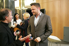 Dan Jørgensen og freelacne-journalist Jan Simmen